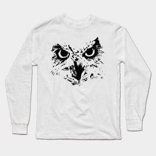 Minimal Owl Eyes Surreal Long Sleeve T-Shirt